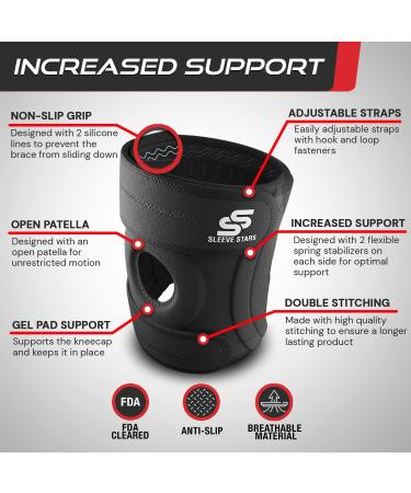 Sleeve Stars Knee Brace for Women & Men - Knee Pain Relief & Protection - LCL, MCL, ACL Support - Patellar Tendon Stabilizer - Knee Compression (S-3XL) - Buy Online on GoSupps.com