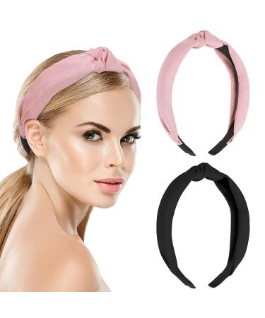 Sibba 2 PCS Black Twist Knot Headbands Tiaras Birthday Crown - Vintage Headwraps for Women and Girls - Buy Online on GoSupps.com