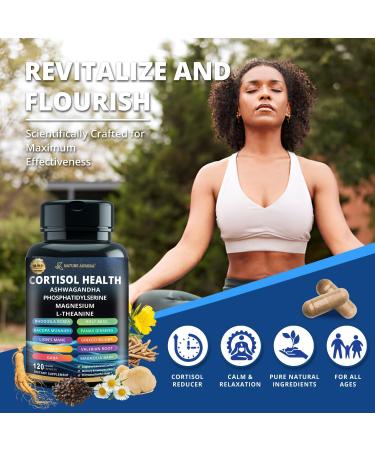 Nature Aurora 18-in-1 Cortisol Supplements for Women & Men Cortisol Reducer Detox Manager with Magnesium Ashwagandha L-Theanine Phosphatidylserine for Mood Sleep Focus Support 120 Capsules - Buy Online on GoSupps.com