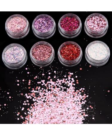 Jiacheng29 Nail Glitter Powder Pigment - 8 Tins for DIY Nail Art & Decoration | International Shipping - Buy Online on GoSupps.com
