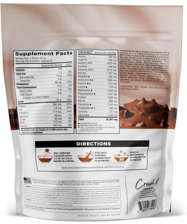 Core Nutritionals Pudd'n Instant Protein Pudding Mix 20G Protein 17 Servings (Death by Chocolate 1.2 lb) - Buy Online on GoSupps.com