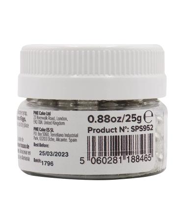 Edible Silver Sugar Pearls Balls 8mm | 25g | Cake Topping Decoration - Buy Online on GoSupps.com