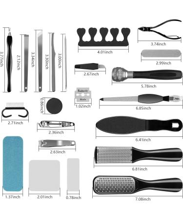 Rosmax 36 in 1 Professional Stainless Steel Pedicure Kit for Foot Care at Home - Dead Skin Remover, Foot Spa Set - 36 Piece Set - Buy Online on GoSupps.com