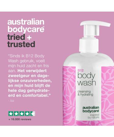 Australian Bodycare B12 Body Wash 500 ml Nourishing body wash against dry & itchy skin Deep cleansing & intensive hydration With B12 Zinc PCA & Allantoin - Buy Online on GoSupps.com