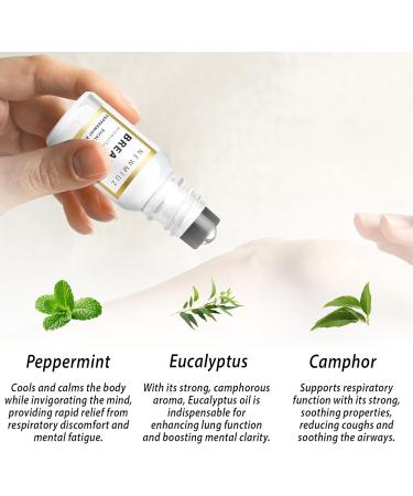 Breathe Easy Roll-On: Peppermint Eucalyptus Camphor Essential Oil for Stress & Sinus Relief | Perfect Gift & Stocking Stuffer | Made in USA - Buy Online on GoSupps.com