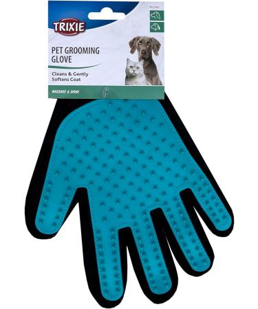 Buy Trixie Grooming Gloves 16x24 cm - Black/Turquoise | International Shipping Available - Buy Online on GoSupps.com