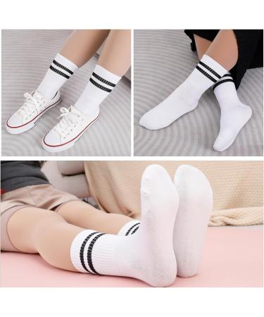 Buy Utensilsto Women's Sports Socks - 6 Pairs of Tennis & Striped Cotton Socks (Size 38-43) - Comfortable & Stylish - Buy Online on GoSupps.com