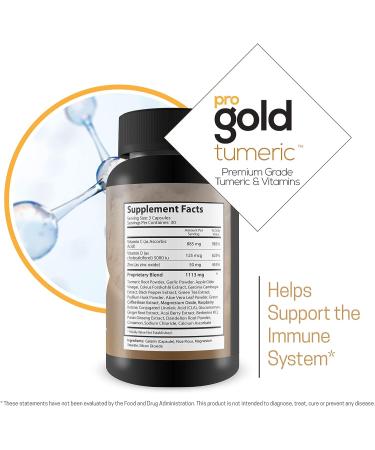 Pro Gold Turmeric: Premium Grade Turmeric & Vitamins for Joint Health, Mobility & Immune Support - Buy Online on GoSupps.com
