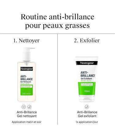 Neutrogena Gel Exfoliant Anti-Brillance (tube de 150 ml) Exfoliant pour le visage au citron vert et aloe vera 96% ont constat moins de brillance en 1 semaine 150 ml (Lot de 1) Exfoliant Anti-Brillance pour le visage au citron vert et aloe vera - Buy Online on GoSupps.com