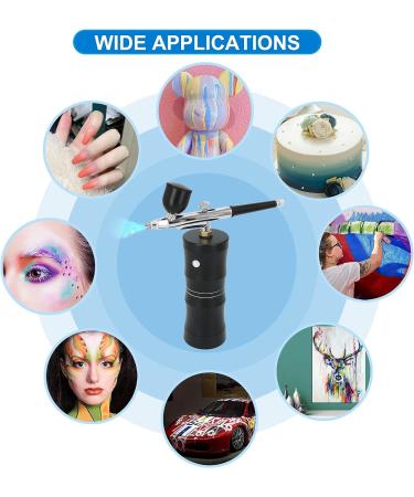 Nlapldy Airbrush Kit with Upgraded 7.4V 34PSI Air Brush Gun - Rechargeable Cordless Portable Paint Gun for Nail Art & Tattoo - 0.4mm Nozzle (Black) - Buy Online on GoSupps.com