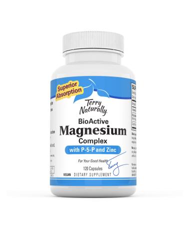 Terry Naturally BioActive Magnesium Complex with P-5-P and Zinc 120 Capsules