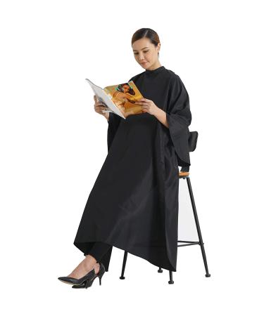 SMARTHAIR Professional Salon Cape 54x62 Inch - Black Polyester Barber Apron - Buy Online on GoSupps.com