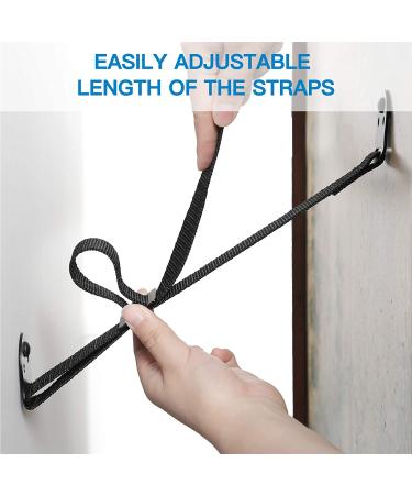 PERLESMITH Heavy Duty TV Anti-Tip Straps for Child Safety - Dual Screen and Furniture Safety Straps - Adjustable, Earthquake Resistant - Metal Plate Design (PSAS1) - Buy Online on GoSupps.com