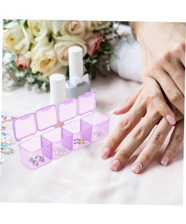 minkissy 3 Sets Nail Art Storage Box Nail Acrylic Powder Manicure Accessories Holding Makeup Drawer Nail Jewelry Desktop Accessories Nail Accessory Container Diamond Abs Storage Rack - Buy Online on GoSupps.com