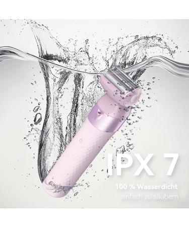 Uniono All-in-One Women's Razor Kit - Electric Ladyshaver with LED Light for Intimate Areas Wet/Dry Bikini Razor USB Charging - Light Pink - Buy Online on GoSupps.com