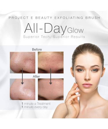 Project E Beauty Portable Electric Facial Brush - 360 Rotating Face Cleanser with 3 Exfoliating Brush Heads for Men & Women | International Shipping Available - Buy Online on GoSupps.com