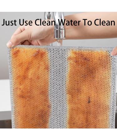 Kreypo Cloths Metal Wire Dish Rag Mesh Metal Wire Cleaning Rag Metal Wire Dishwashing Rag Double-Sided Mesh Metal Wire Cleaning Rag Multipurpose Wire Miracle Cleaning Cloths (10 Pcs) - Buy Online on GoSupps.com