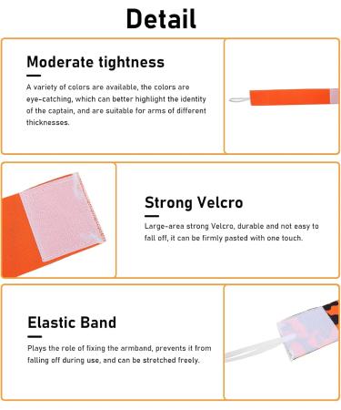 Adjustable Sports Captain's Armband - Youth Football Soccer Basketball Volleyball | Orange | International Shipping - Buy Online on GoSupps.com