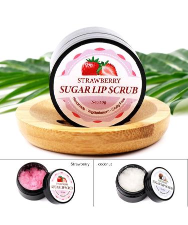 Prreal Lip Peeling - Coconut & Strawberry Fruity Sugar Scrub for Cracked Lips | Moisturizing Treatment & Dead Skin Removal - Buy Online on GoSupps.com