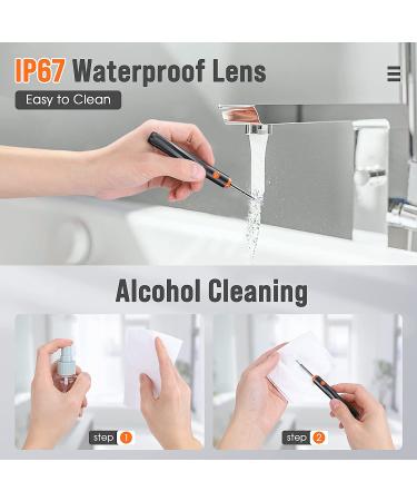 Ear Cleaner with Camera | Ear Wax Removal Kit with 8 Pcs Ear Set | Ear Cleaning Tool with 6 Ear Spoons & Light Otoscope for iPad, iPhone, Android - Easy Earwax Removal - Buy Online on GoSupps.com