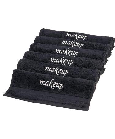 La Hammam 4 Pack Turkish Cotton Makeup Removal Towels & Washcloths - Super Soft & Highly Absorbent | Luxury Reusable Face Cloths for Facial & Skin Care - Black - Buy Online on GoSupps.com