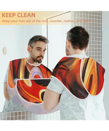 Beard Bib Apron for Men | Non-Stick Waterproof Hair Catcher & Grooming Cape | Abstract Art Music Note Design - Buy Online on GoSupps.com