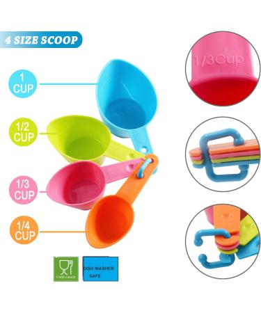 HINMAY Pet Food Scoops Set - Plastic Measuring Cups for Dog, Cat, and Bird Food - Buy Online on GoSupps.com