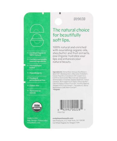 Eos Lip Balm Sweet Mint - .25oz | Hydrating Lip Care for All Skin Types - International Shipping - Buy Online on GoSupps.com