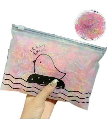 1000 Pieces Elastic Hair Bands Colorful Mini Rubber Band with Bag Soft Hair Ties Hair Elastics for Kids Hair Braids Hair Hair Accessories (G)