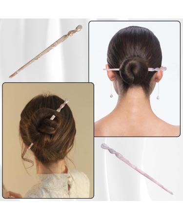 Bekecidi 8 Pieces Acetate Hair Sticks Tortoise Shell Hairpin Hair Chopsticks Vintage Hairpin Long Chinese Hairpins Hair Styling Accessories for Women Girls Bun Hairstyles - Buy Online on GoSupps.com