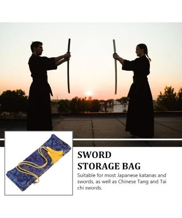 Yardwe Silk Katana Bag with Tassels Samurai Sword Pouches | Dark Blue Tai-chi Swords Container for Wakizashi | Samurai Storage Covers - Shop Now! - Buy Online on GoSupps.com