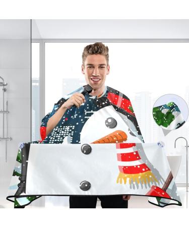 Waterproof Barber Cape - Cartoon Christmas Snowman & Cheetah Haircut Bib | Unisex Men s Hair Cutting Cape - Buy Online on GoSupps.com