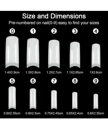 EAONE 500Pcs Natural Acrylic French Nail Tips Set with Accessories - Perfect for Salon DIY Nail Art - Buy Online on GoSupps.com