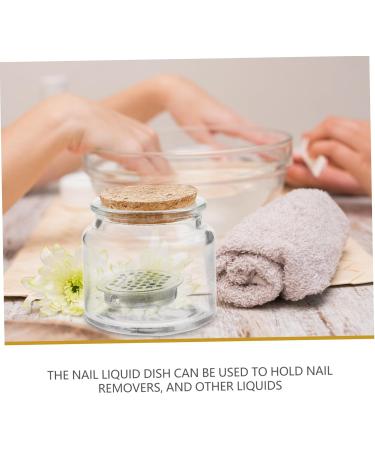 Ipetboom Nail Dappen Dish Nail Cup Glass Acrylic Nail Supplies Dappen Dish Manicure Nail Dish Nail Liquid Holder Dish for Acrylic Nails Nail Dish Cups with Lids Stainless Bracket With Base - Buy Online on GoSupps.com