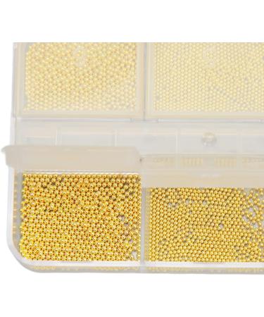 Nail Mini Metal Bead DIY Exquisite Fashionable Unique Nail Art Bead Safe Professional for Nail Salon for Nail Artist (Gold) - Buy Online on GoSupps.com