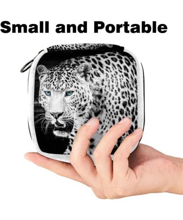 Animal Print Sanitary Napkin Storage Bag - Leopard Print Period Tampon Makeup Pad Pouch - Buy Online on GoSupps.com