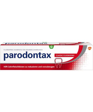 Parodontax Classic Fluoride-Free Toothpaste - 4 Pack (75ml each) | Reduces Gum Bleeding & Promotes Oral Health - Buy Online on GoSupps.com