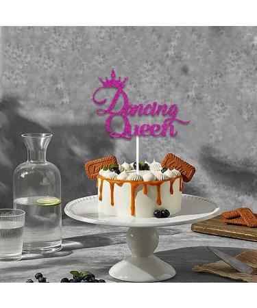 Disco Dancing Queen Cake Topper Happy 17th Birthday Decorations for Girls Young and Sweet Only 17 Dancer Ballerina Birthday Cake Decor Supplies Rose Red - Buy Online on GoSupps.com