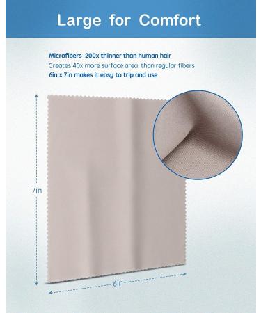 20 Pcs Microfiber Cleaning Cloths - 7x6 Inch Grey for Lenses Glasses Screens & Devices | International Shipping - Buy Online on GoSupps.com