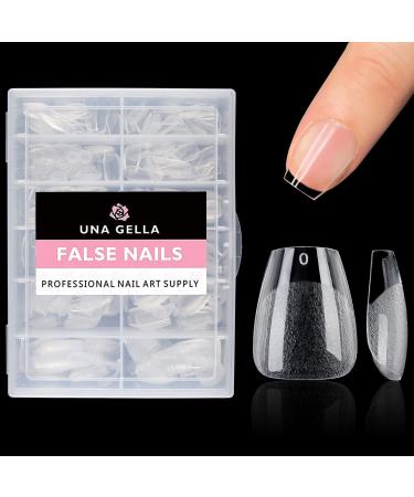 UNA GELLA Extra Short Coffin Nails 216pcs Pre-shape Extra Short Coffin Press on Nails Extra Short Coffin Gel Tips for Full Cover Acrylic Short Coffin Fake Nails False Nails For Nail Extension Home DIY Salon 12 Sizes Gelly Tips 216 Extra Short Coffin Tips