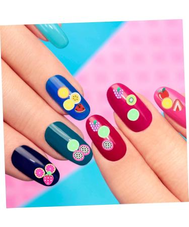 2 Sets polymer clay fruit bead fruit nail art resin nail art polymer clay slices resin beads flatback nail decor fruit decor crystal decor Fruit Slice 3d bead bracelet charm - Buy Online on GoSupps.com