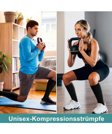 Evolyline Medical Compression Stockings for Women & Men - 20-30 mmHg Thrombosis & Support Socks for Varicose Veins - Black Ankle Length - Buy Online on GoSupps.com