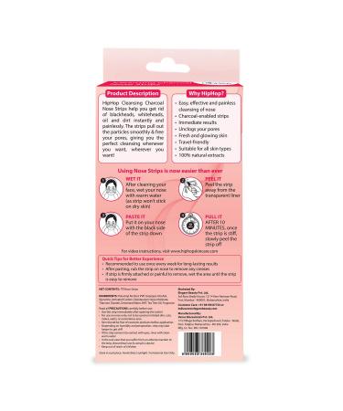 Cleansing Charcoal Nose Strips 10 Strips for Blackhead & Whitehead Removal | Pore Cleanser with Natural Extracts for All Skin Types - International Shipping Available - Buy Online on GoSupps.com