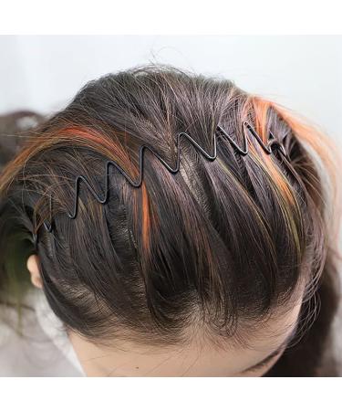 UCUNJIA 10 PCS Men's Hairbands - Elastic Black Metal & Unisex Plastic Hairbands for All Hairstyles - Buy Online on GoSupps.com