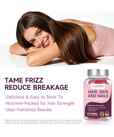 CAUPIA Hair Skin and Nails Gummies All-in-One Advanced Formula Supports Hair Growth - Skin Health & Nail Strength - 30 Gummies - Buy Online on GoSupps.com