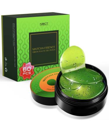NBCT Collagen Eye Mask 60 pcs, Matcha Green Tea Extract Under Eye Patches, Eye Mask for Puffy Eyes, Undereye Dark Circles Treatments, Anti-Wrinkle Gel Pads, Under Eye Pads