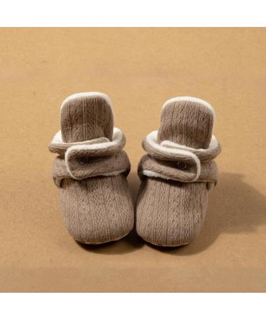 Sonsage Soft Anti-Skid Snow Boots for Baby Boys & Girls | Winter Warm Ankle Booties 6-12 Months | Toddler Prewalker Crib Shoes in Light Brown - Buy Online on GoSupps.com