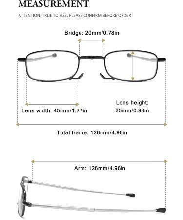Vevesmundo Blue Light Filter Folding Glasses for Men & Women - Collapsible Mini Reading Glasses with Case - 2.25x Magnification - Buy Online on GoSupps.com