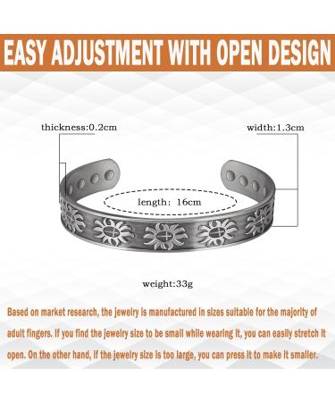 ENERCOPPEX Magnetic Copper Bracelet for Arthritis - 8 Strong Magnets (3500 Gauss) Adjustable Size High-Quality Pain Relief Jewelry - Buy Online on GoSupps.com