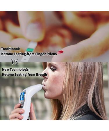 Portable Ketone Breath Analyzer - Ketosis Breath Meter for Healthy Lifestyle - Includes 10 Mouthpieces - Blue - Buy Online on GoSupps.com
